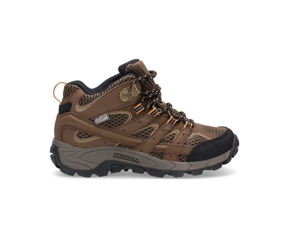 Tenis Criança - Merrell Moab 2 Mid Waterproof - Marrom - QPI042735